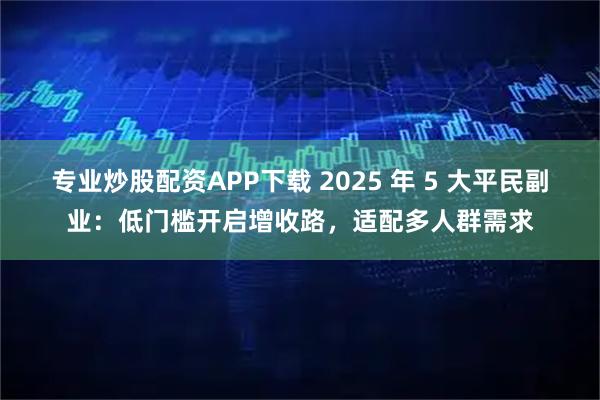 专业炒股配资APP下载 2025 年 5 大平民副业：低门槛开启增收路，适配多人群需求
