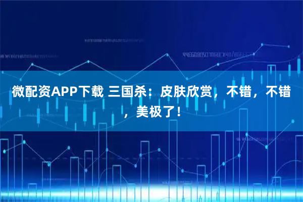 微配资APP下载 三国杀：皮肤欣赏，不错，不错，美极了！